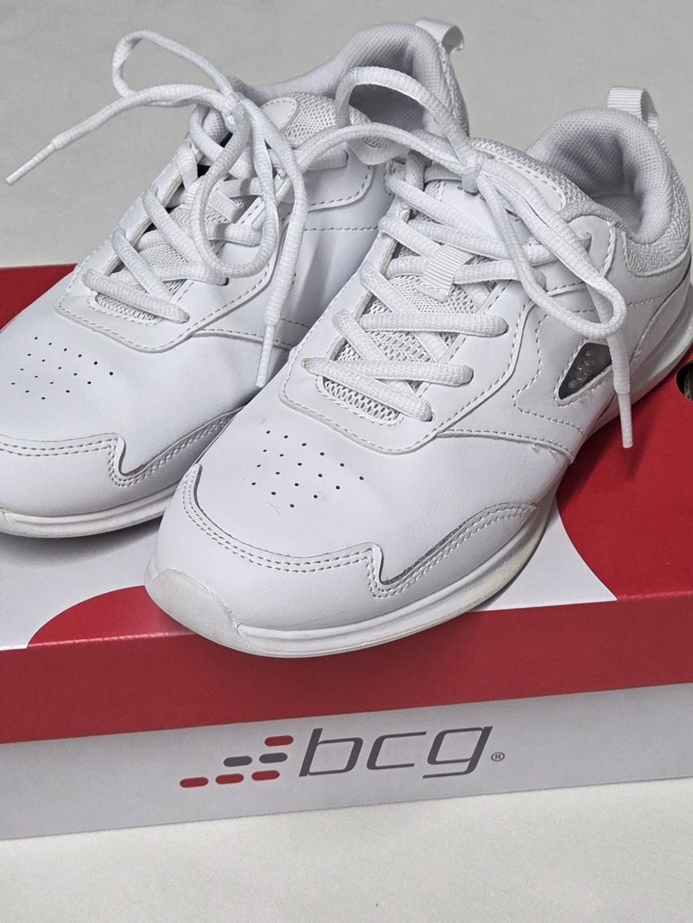 bcg Girl's 3.5 White Youth Cheer Tumbler 2.0 Cheer Shoes
